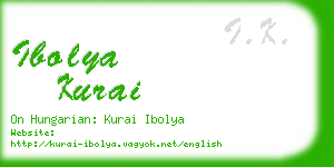 ibolya kurai business card